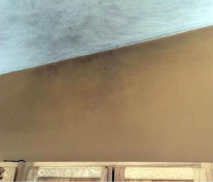 soot damage on ceiling