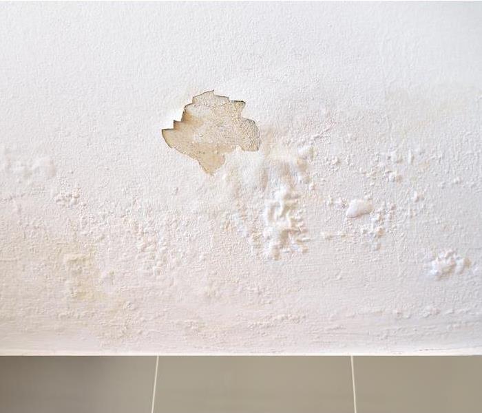 wet drywall with bubbling and peeling paint